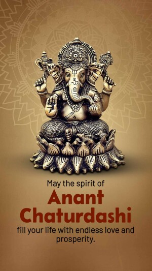 Anant Chaturdashi Greetings Image For LinkedIn