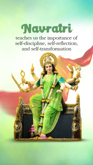 Navratri Greetings Marketing Image For Telegram