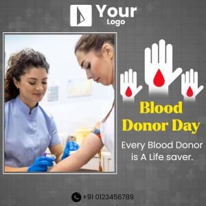 Image depicting a healthcare worker drawing blood from a donor, promoting blood donation.