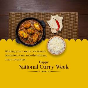 Delicious curry with rice and papadum for National Curry Week