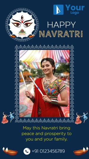 Happy Navratri Greetings Template For Facebook