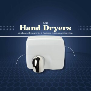 Modern Hand Dryer For Hygienic Restrooms Template For WhatsApp
