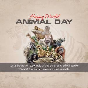 Collage of various animals celebrating World Animal Day