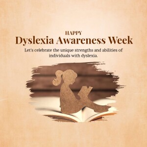 Image promoting Dyslexia Awareness Week with a silhouette of a person reading.