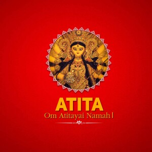 Goddess Durga - Atita Namah Branding Post For Instagram