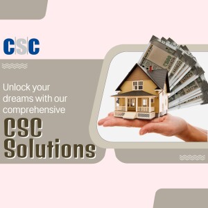 Hand holding a miniature house with money, representing home loan services.