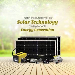 Solar panels and related equipment for energy generation