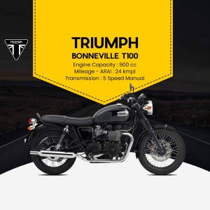 Triumph Bonneville T100 motorcycle with specifications