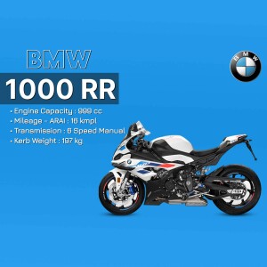 BMW 1000 RR sportbike with specifications