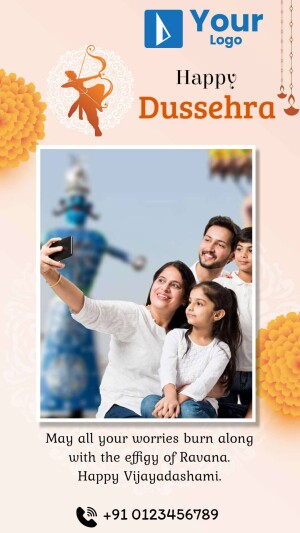 Happy Dussehra Greetings Flyer For Instagram