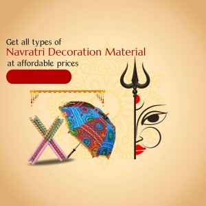 Navratri Decoration Materials Sale Business Poster For LinkedIn