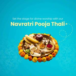 Navratri Pooja Thali Image For Threads