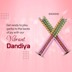 Vibrant Dandiya Sticks Advertisement For Facebook