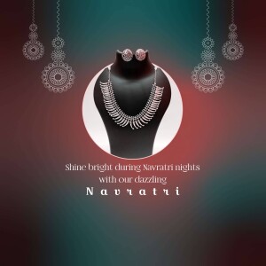 Silver jewelry set for Navratri festival