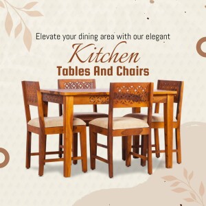 Wooden kitchen table and chairs set