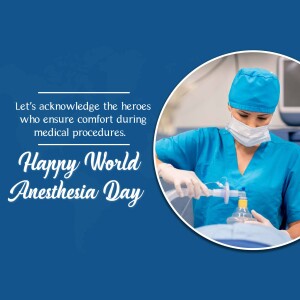 Happy World Anesthesia Day Promotional Banner For X