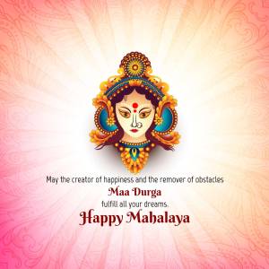 Happy Mahalaya - Maa Durga Graphic For Instagram