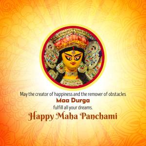 Happy Maha Panchami - Maa Durga Creative Design For Telegram
