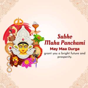 Subho Maha Panchami Greetings Graphic For Pinterest