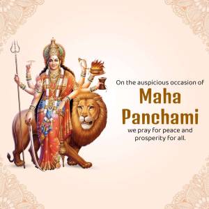 Maha Panchami Greetings Social Media Post For Threads
