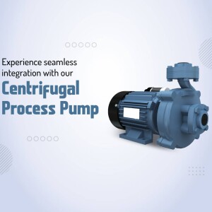 Blue Centrifugal Process Pump for Industrial Applications