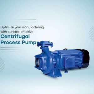 Blue centrifugal pump for industrial use
