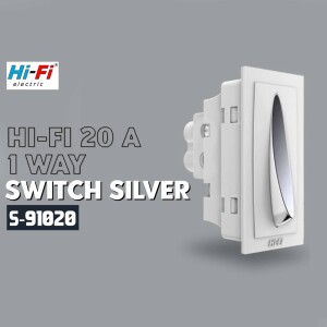 Hi-Fi Electric 20 Amp 1 Way Switch in Silver color