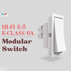 White Hi-Fi E-5 Modular Switch - 6A E-Class