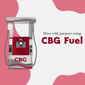 CBG Fuel gas pump with branding and tagline