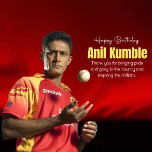 Happy Birthday Anil Kumble Business Poster For Threads