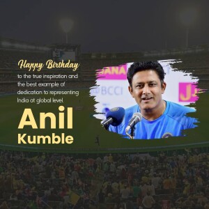 Happy Birthday Anil Kumble Branding Post For Twitter