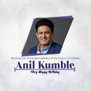 Anil Kumble Birthday Wish Template For Google Business Profile