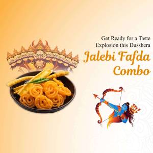 Jalebi Fafda Combo with Dusshera decorations