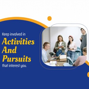 Group of young adults engaged in activities and pursuits, looking at phones and talking.