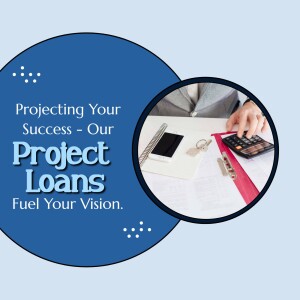 Image depicting project loans and financial success with a person using a calculator and smartphone.