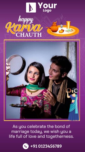 Happy Karva Chauth Wishes Branding Post For Twitter