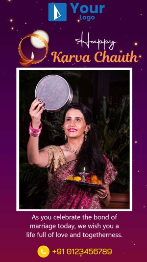 Happy Karva Chauth Wishes Branding Post For Snapchat