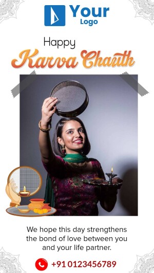 Happy Karwa Chauth Wishes Poster For Telegram