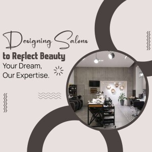 Modern salon interior with stylish design elements.