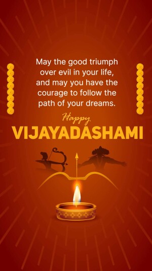 Happy Vijayadashami Greetings Promotional Banner For Instagram