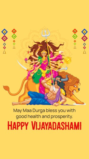 Happy Vijayadashami - Maa Durga Artwork For Snapchat