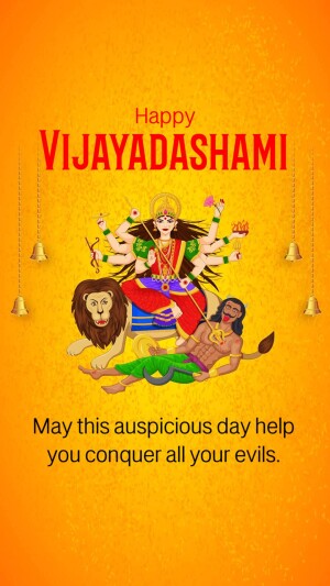 Happy Vijayadashami Greetings Creative Design For Instagram