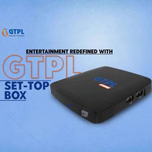 GTPL Set-Top Box with logo and connectivity ports
