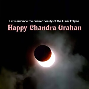 Happy Chandra Grahan - Lunar Eclipse Banner For WhatsApp