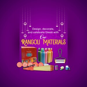Diwali Rangoli Materials Promotion Advertisement For Facebook