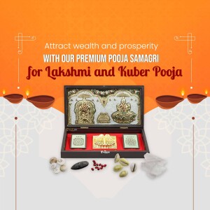 Lakshmi And Kuber Pooja Samagri Promotional Banner For LinkedIn