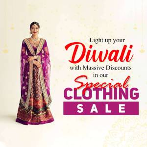 Diwali Clothing Sale Creative Design For Telegram