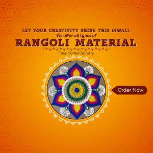 Diwali Rangoli Material Promotion Creative Design For Threads