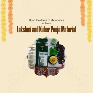 Lakshmi And Kuber Pooja Material Image For Instagram