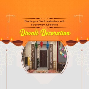Diwali decoration with lights and festive elements